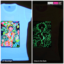 "Chakra Girl" UV-Blacklight & Glow-In-The-Dark Womens T-shirt
